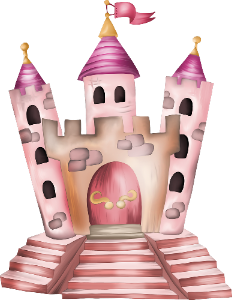 a pink royal castle